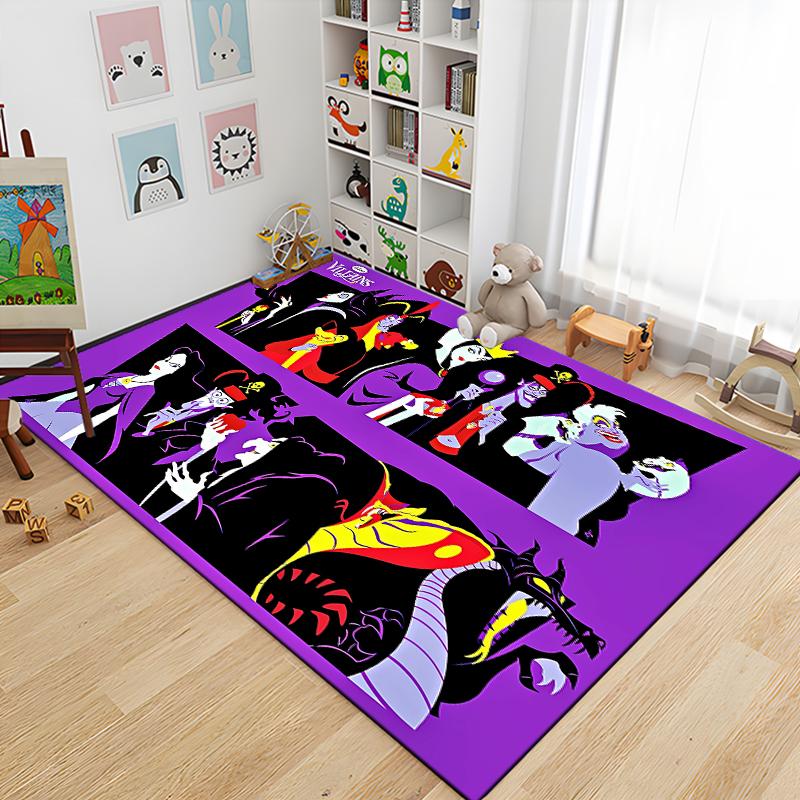 3D HD Villains Cartoon Carpet LivingRoom Bedroom Sofa Doormat Home Decor Mat Non-slip Floor Rug Luxury Gifts for Kids and Adults