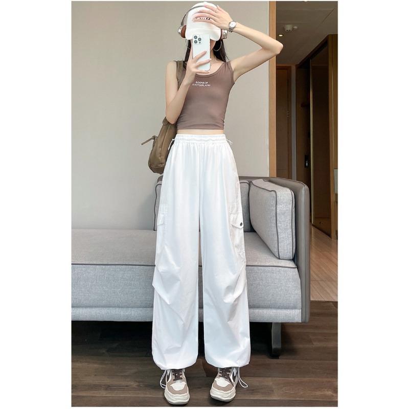 Women's Quick Drying Thin Sports Pants Summer High Waist Casual Convertible Cargo Pants for Outdoor Exercise Fitness