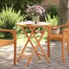 Vidaxl Folding Garden Table, Ø70X75 Cm, Solid Acacia Wood