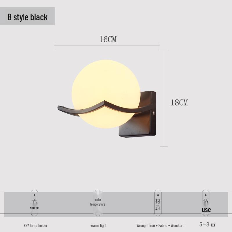 Nordic Wood Art LED Wall Lamp: Minimalist Bedside, Living Room, Stairway, Hallway Light