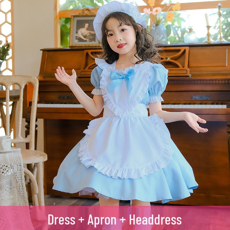 Japanese Black Maid Lolita Dress for Girls - Cute Princess Costume