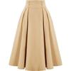 Women's High Waist A‑Line Midi Skirt Pleated Midi Skirt With Pockets For Casual Daily Wear