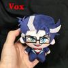 Neueste 10cm Plüsch Cosplay Animation Hotel Hazbin Charakter 3V Vox Alastor Plüschtiere Schlüsselanhänger Tasche Anhänger Anime Plüschtier Puppe