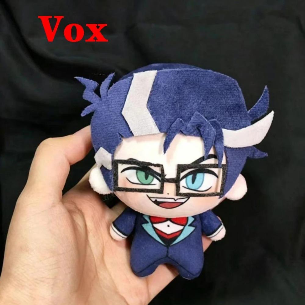 Neueste 10cm Plüsch Cosplay Animation Hotel Hazbin Charakter 3V Vox Alastor Plüschtiere Schlüsselanhänger Tasche Anhänger Anime Plüschtier Puppe