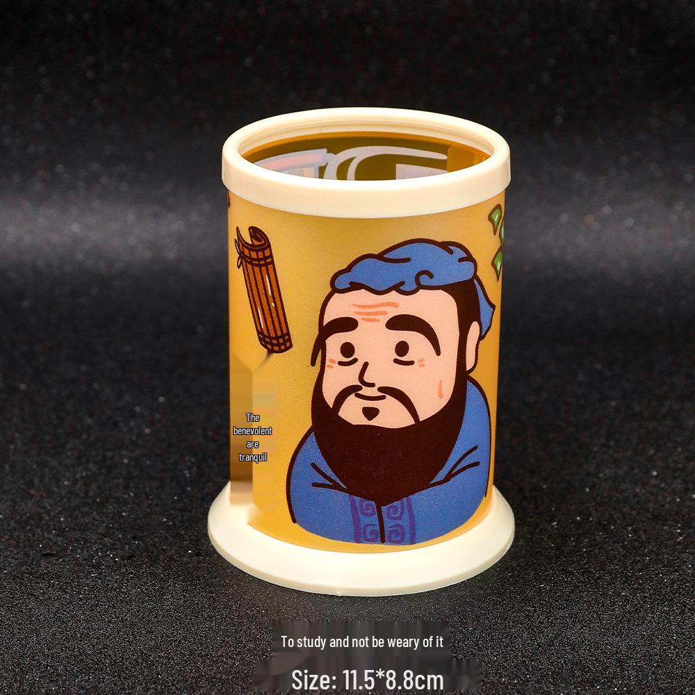 Celebrity Series Cartoon DIY Motivational Pencil Holder - Student Reward Stationery Gift