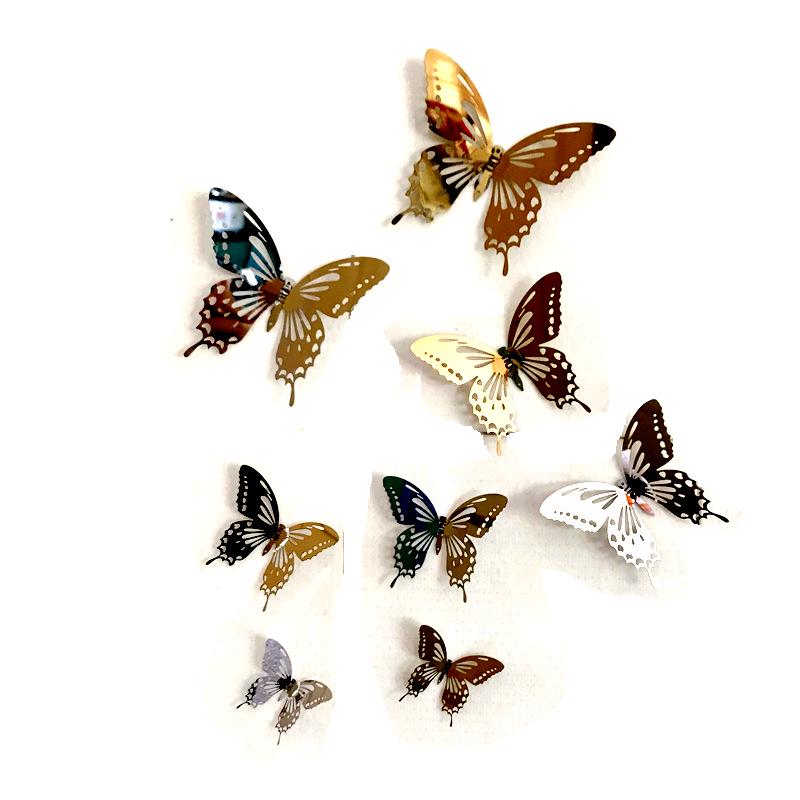 Stainless Steel Carved Butterfly Decorative Hardware in Gold, Silver, and Rose Gold 6 cm серебряный