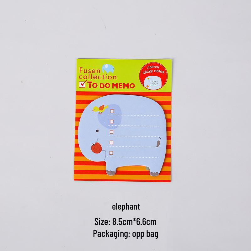 Koreanischer Cartoon Zoo Tier Notizblock - Niedliche Abreiß-Haftnotizen für Studenten