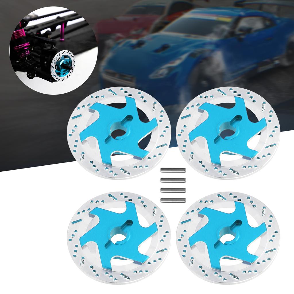 4pcs Aluminum Alloy CNC Simulated Brake Disc Accessories Fit for 1:10 RC Car