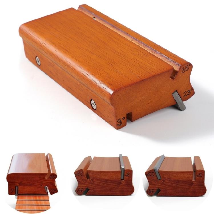 Fișier pentru corzi de chitară 3/23/35 Grade Instrumente de precizie pentru repararea chitarei Textură lemnoasă pentru îndepărtarea bavurilor și netezirea tastierei