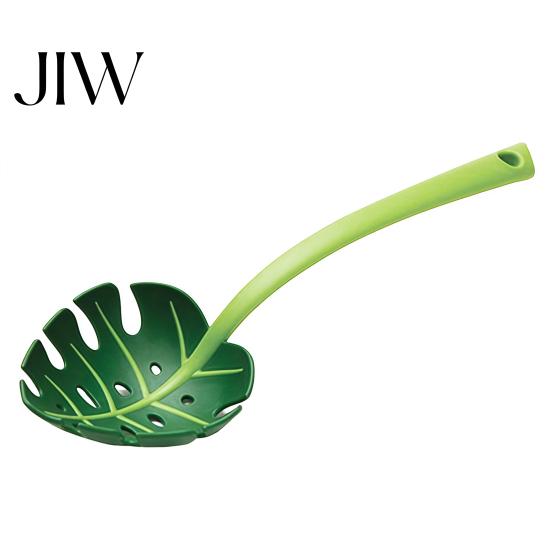 Vegetable Washing Tool Monstera Leaf Pasta Spoon, Heat Resistant ABS Spaghetti Server, Outdoor Picnic Kitchenware Multipurpose Kitchen Colander,