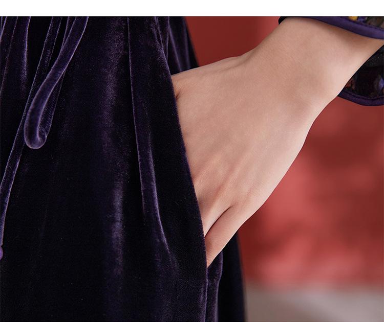 Ink Lady Elegant French Retro Loose Dress - Autumn/Winter Collection 2023