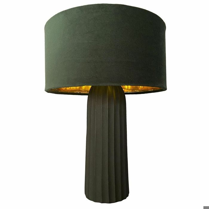 Lampe de bureau - DKD Home Decor - Velours et Aluminium - Vert - Contemporain - Design