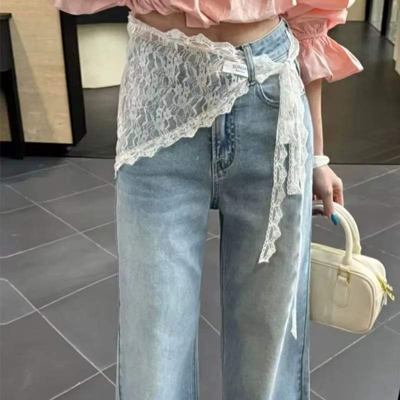 Versatile Fashion Layering Soft Lace Midi Skirt Fart Curtain Skirt Lace Fart Curtain Photography Headband Hair Accessories