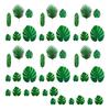 48/88 Pcs Artificial Palm Leaves Faux Tropical Green Leaves Fake Palm Leaf with Stems for Hawaiian Luau Party Baby Shower Wedding Birthday Decor