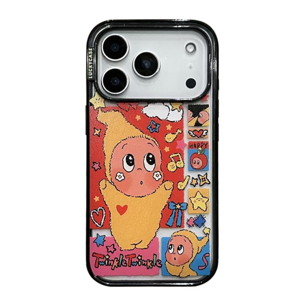 Cute music note star person for iPhone16promax Apple 14/15 mobile phone case 17pro protective case female