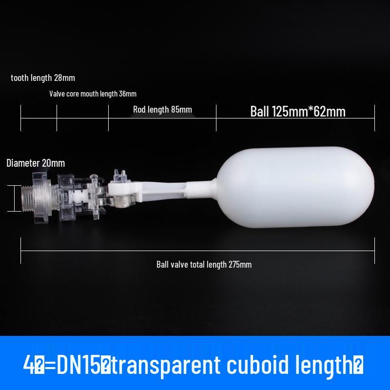 Adjustable Transparent Plastic Float Valve for Water Tanks