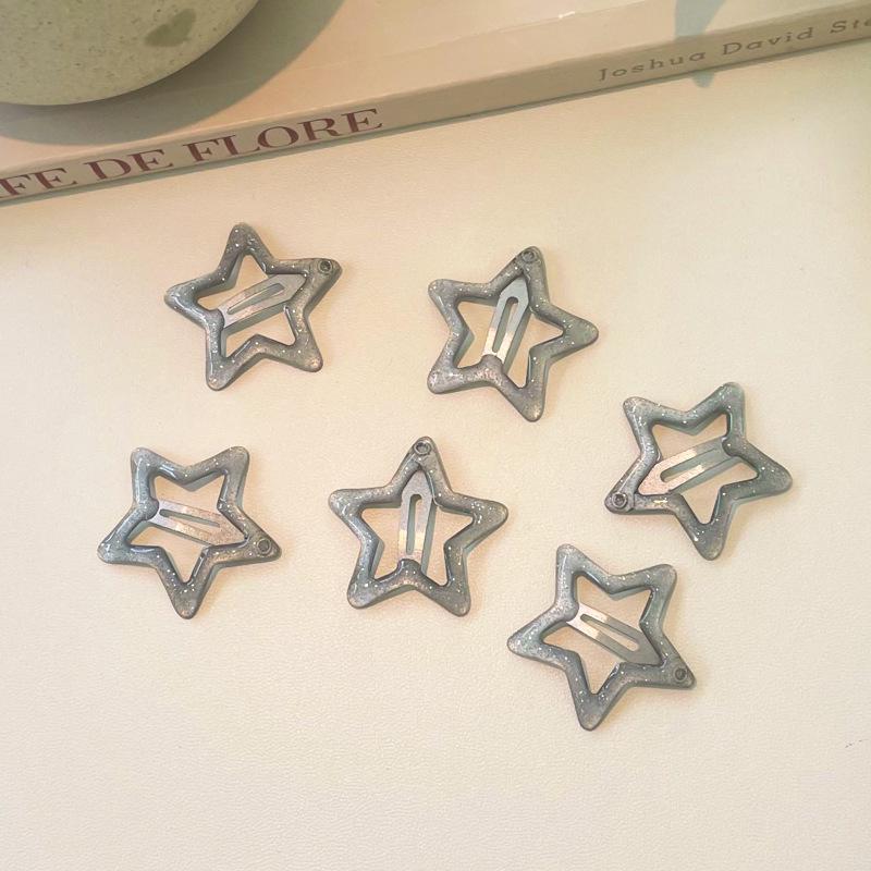 Y2K Dopamine Color Pentagram Small Hair Clip for Women & Kids - Cute Bangs & Side Hair Accessory