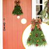 Christmas Front Door Wreath Realistic Rustic Tree Shaped Garland Artificial Garland Decoration Wreath For Wall Indoor Porch