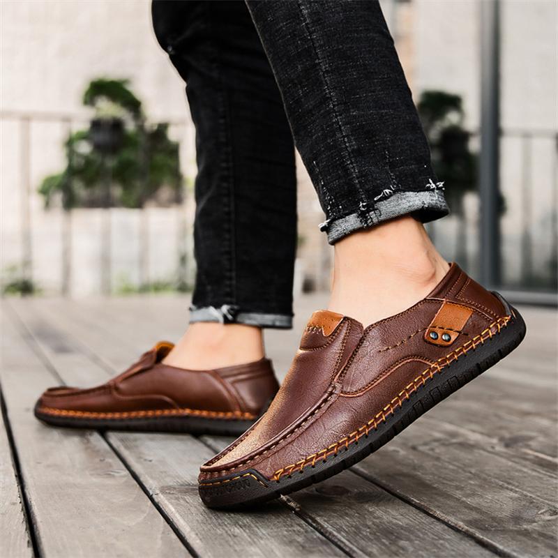 Fashion 2025 Business Leather Shoes Moccasin Shoes Breathable Men's Casual Loafers Comfortable Shoes for Men Summer Men's Sneakers