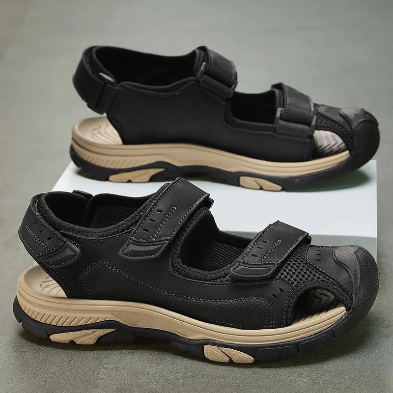 Fashion 2025 Summer Fashion Light Casual Sneakers Men's Beach Sandals Gladiator Men's Sandals Outdoor Roman Slippers Breathable Hombre