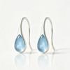 VENTFILLE 925 Sterling Silver Aquamarine Water Droplet Earring for Women Ear Eardrops Versatile Daily Jewelry Gift Dropshipping