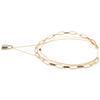 Women Simple Layered Necklace Lock Heart Shaped Pendant Necklace Jewelry Accessory(Golden )