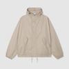 Mizqz Unisex Peach Wash Overfit Pin Tuck Half Hoodie
