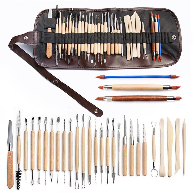 30-Piece Polymer Clay and Pottery Tool Set for Sculpture and Carving