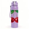 1PC Fresh Cherry Fruit 750ml Color Plastic Sports Water Bottle Leakproof Flip Straw Lid Suitable for Sports Office Home Use