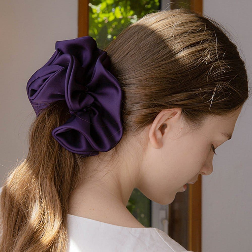 

Атласная резинка-скранч с оборкой Jp-22-167S beige