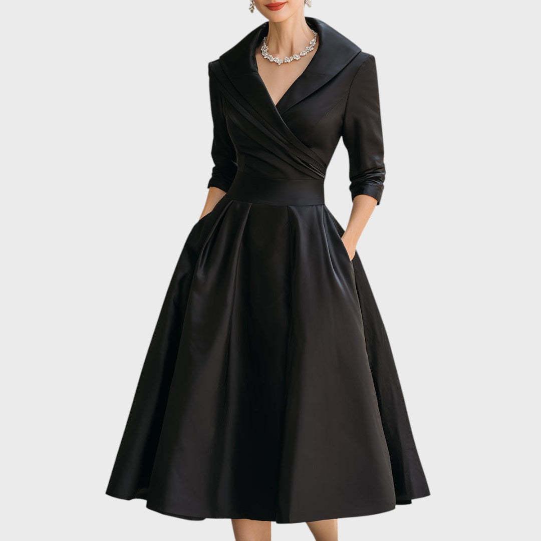 2026 Autumn Elegant High Waist Long Sleeve Women s Skirt with Large Hem S чёрный