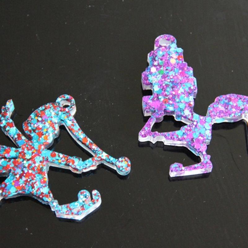 Silicone Elf Pendant Mold Easy Demolding Epoxy Mould For Handmade Jewelry Keychains Christmas Tree Ornaments