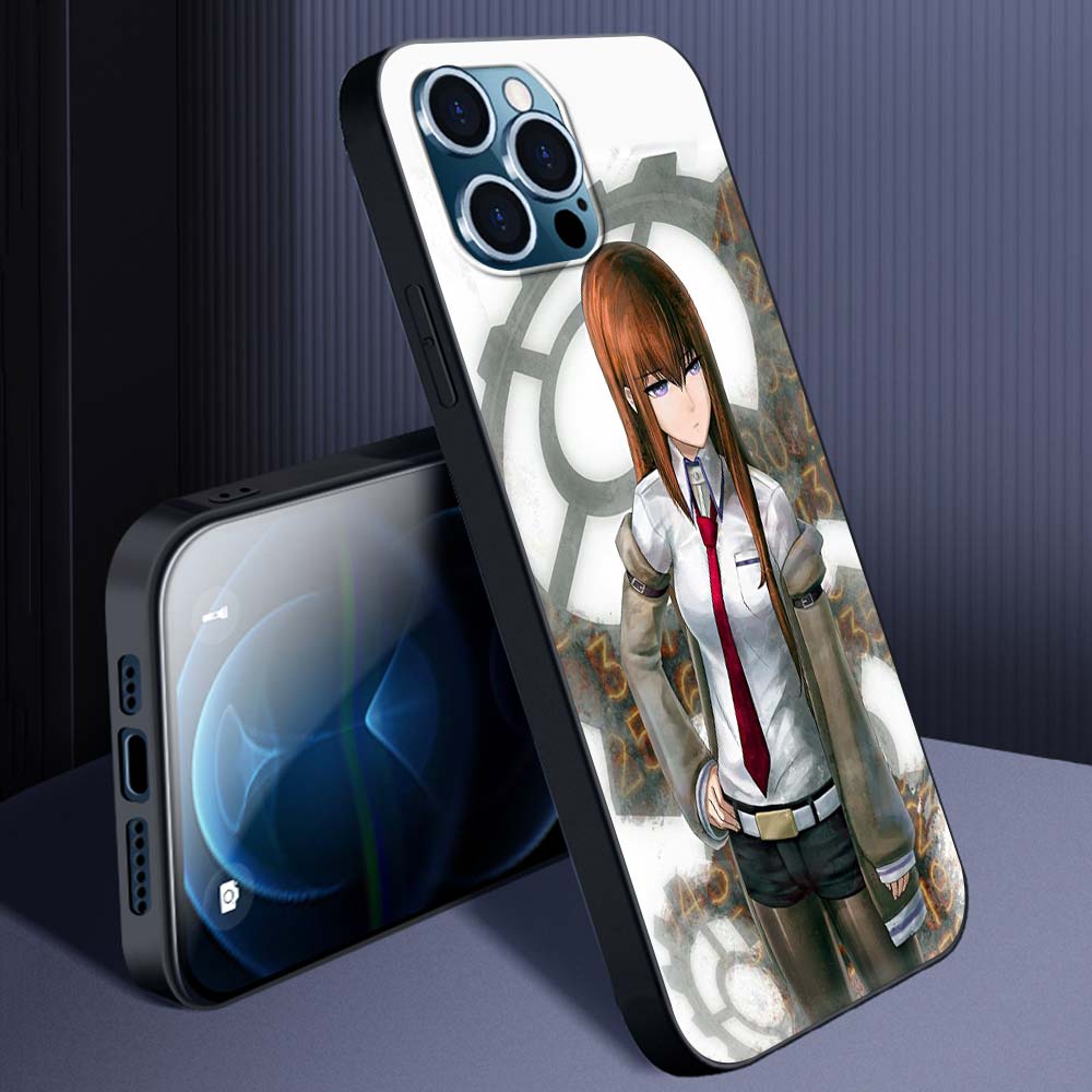 Steins Gate Okabe Anime Manga Luxus Handyhülle Für iPhone 13 14 11 12 Pro Max 7 8 Plus SE X XR XS Weiche Vollabdeckung Schwarze Hülle