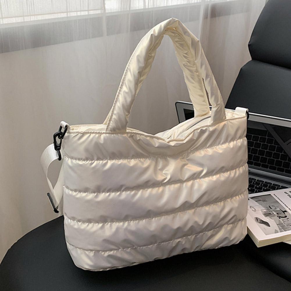Christmas Bags Women Winter Handbags Mobile Space Glossy Female Bags Cotton-padded Jacket Shoulder Handbag