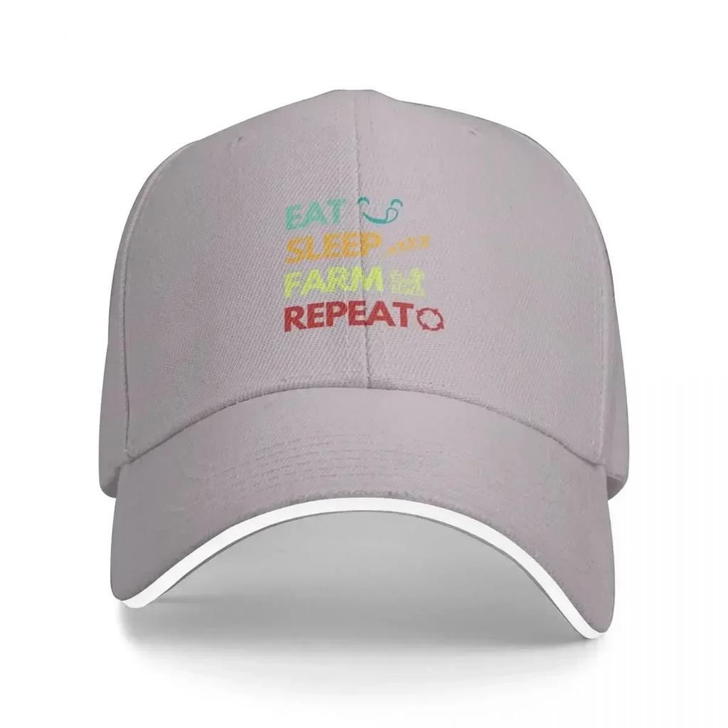 Eat sleep farm repeat  Farm quote Baseball Cap tea Hat Bobble Hat Unisexs Caps Womens