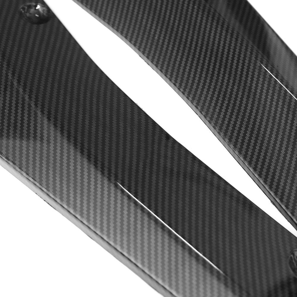 2x Carbon Fiber Style Car Spoiler Rear Lip Canard Diffuser Wrap Angle Shovel