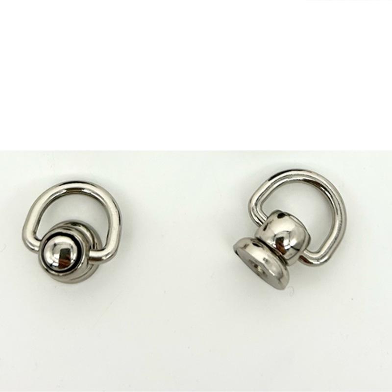 Zinc Alloy Ear Buckle Monk Head Ring with Nipple Stud for Phone Cases