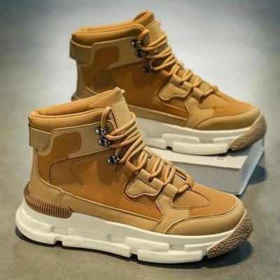 Mode Herbst Winter Männer Stiefel Neue High Top Dicke Sohle Outdoor Klettern Snowy Arbeit Stiefel Mode Casual Sport Schuhe Weichen