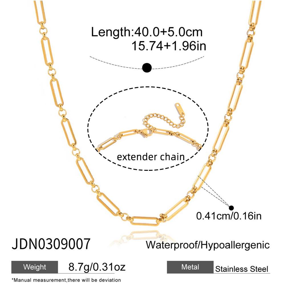 European and American zircon jewelry titanium steel necklace niche clavicle chain stainless steel
