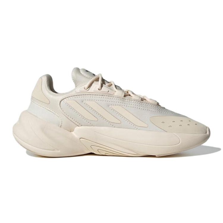 Adidas Originals Ozelia J Fabric Slip Resistant Durable Low Top Sports Casual Shoes Kids Sneakers Off-White GV8992