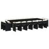 VidaXL Ensemble à manger de jardin 17 pcs coussins noir résine tressée 3278009