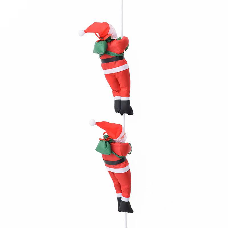 Santa Climbing Ladder Ornament - Window & Tree Decor
