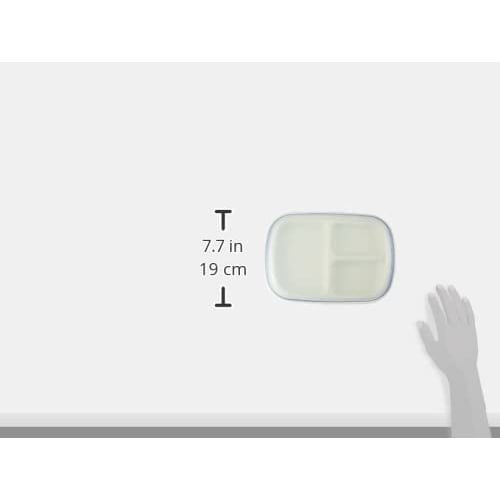 Square lunch plate with lid, navy blue