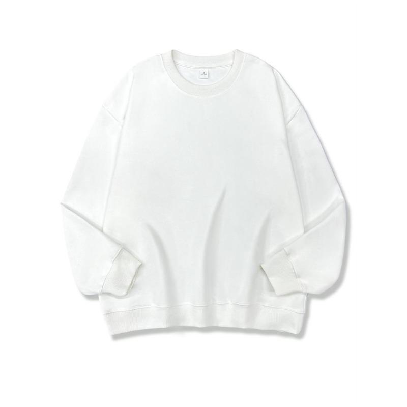 Sweater, Autumn and Winter Long-sleeved Solid Color Composite Sweater Trendy Brand Casual Loose Round Neck Sweater Light Version