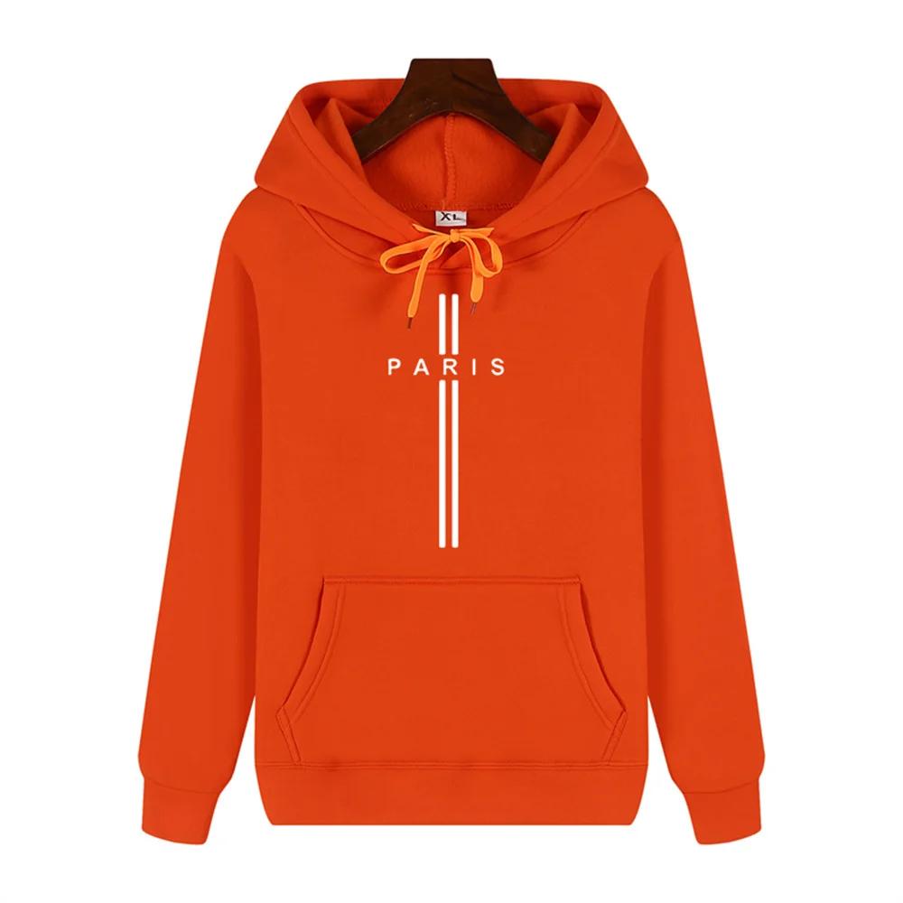 Simple Personality Printed Autumn and Winter Comfort Plus Cashmere Men's High Quality Casual Fashion Warm Street Hoodie