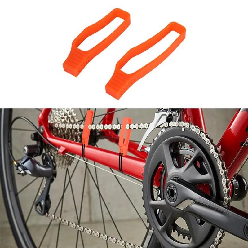 Silicone izable Fit Bicycle Chain Protector Mountain Bike Road Bike Chain Protector Anti Scratch and Anti-collision Accessorie