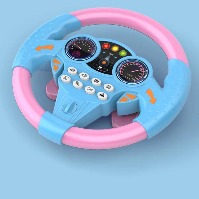 Simulace svítící hračky na volantu pro kojence Dětská hračka Děti v raném vzdělávání Kopiloti Kočárek Volant Vokální hračky