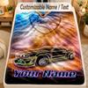 Flannel BlanketRocket League Custom Name Text Personalized Soft Warm Throw Blanket Home Decor Gift