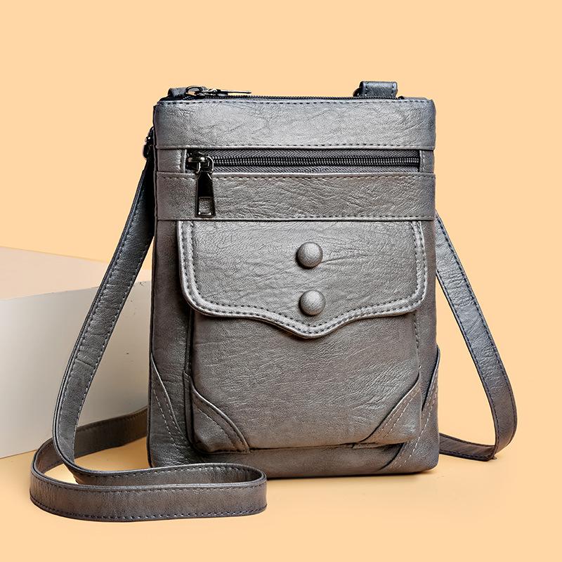 Crossbody Bag, Small Square Bag, Fashionable and Retro, Single-shoulder Coin Purse for Middle-aged and Elderly People