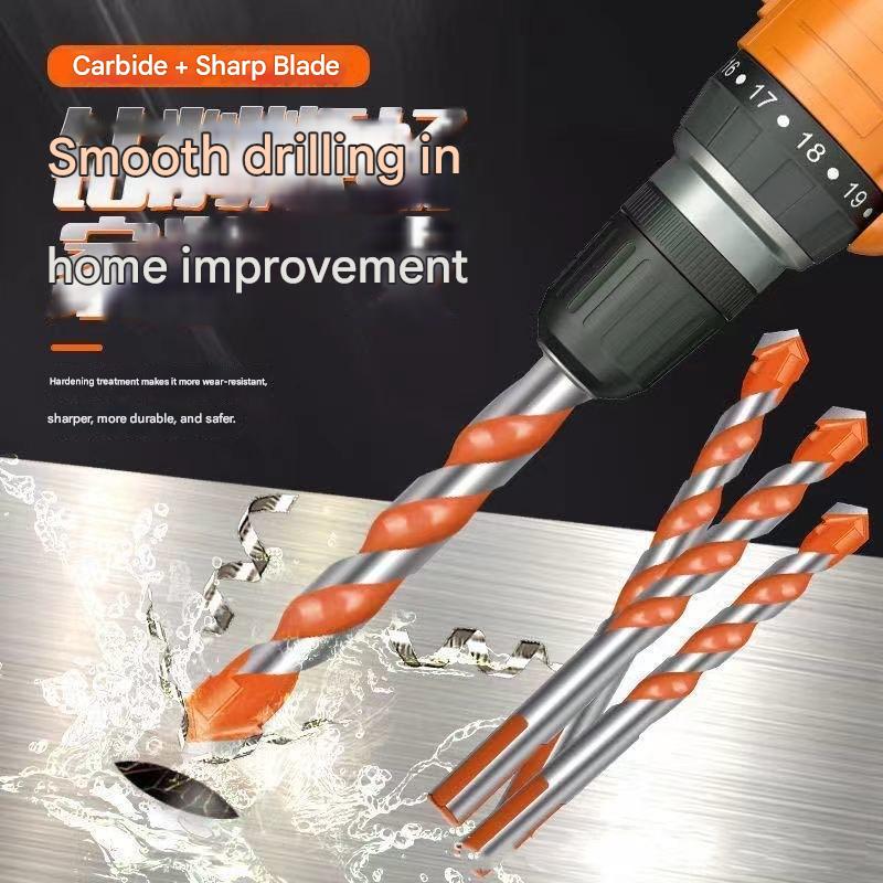 12pcs Drill Bits for Dry Drilling Tiles, Walls, Glass, Concrete, and Ceramic with Carbide Filler (3, 4, 5, 6, 8, 10, 12mm)